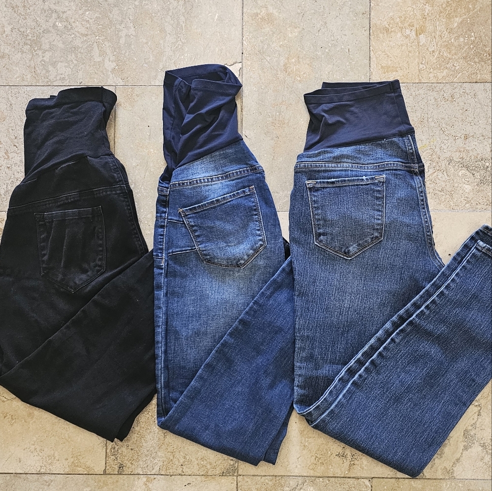 Set of 3 Maternity Jeans medium / Size 10